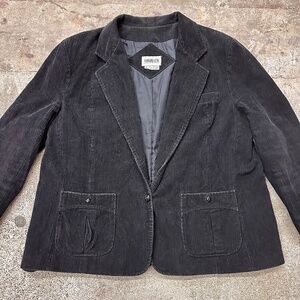 Vintage Black Corduroy Blazer Size 24.5